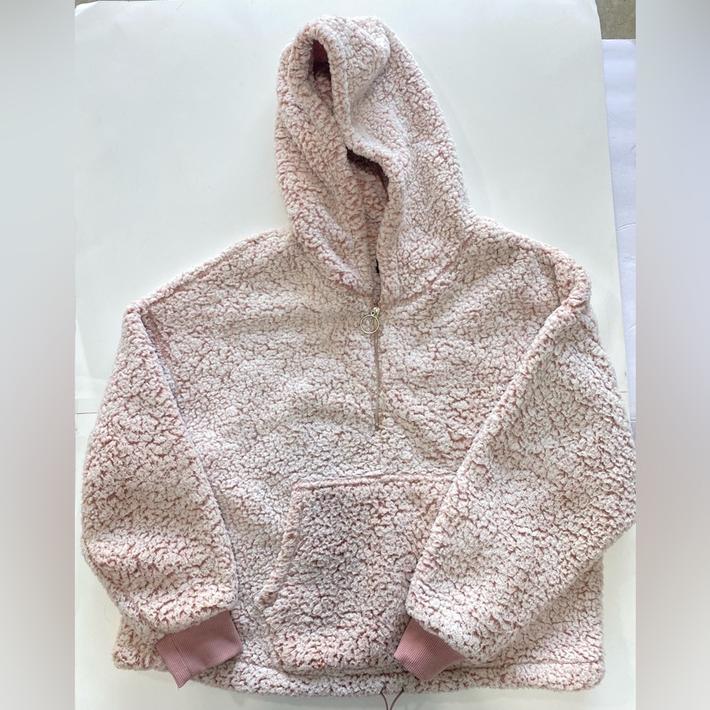 Love Tree Blush Sherpa Hoodie Sweater